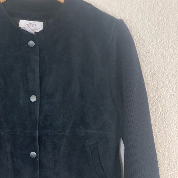 Axiom | Vintage suede and knit bomber jacket size small - Picture 2 of 7